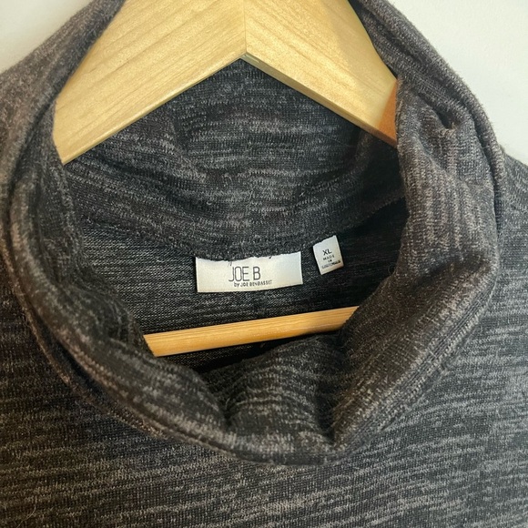 Joe B by Joe Benbasset size XL cowl neck cross front sleeveless knit grey dress - Picture 2 of 5